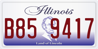 IL license plate B859417