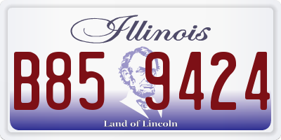 IL license plate B859424