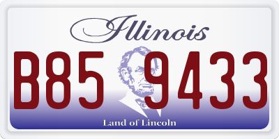 IL license plate B859433