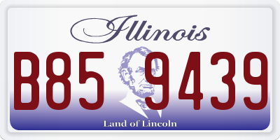 IL license plate B859439