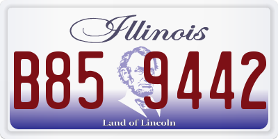 IL license plate B859442