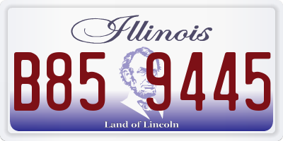 IL license plate B859445