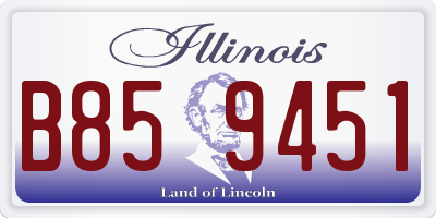 IL license plate B859451