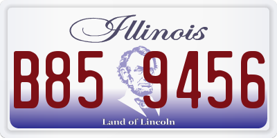 IL license plate B859456