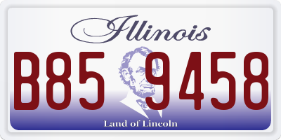 IL license plate B859458