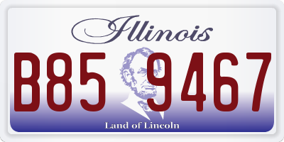 IL license plate B859467