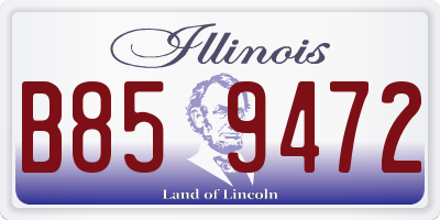 IL license plate B859472