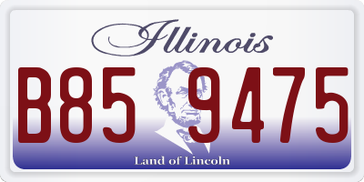 IL license plate B859475