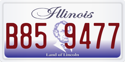 IL license plate B859477