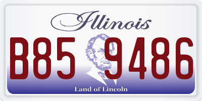 IL license plate B859486