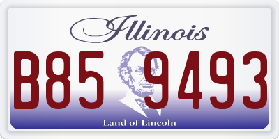 IL license plate B859493