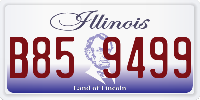 IL license plate B859499