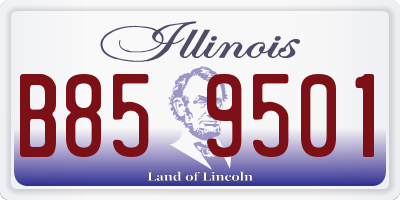 IL license plate B859501