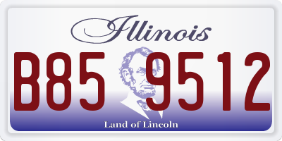 IL license plate B859512