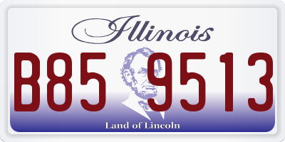 IL license plate B859513