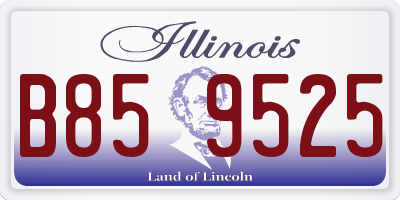IL license plate B859525