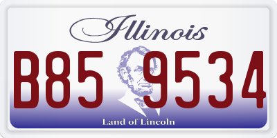 IL license plate B859534