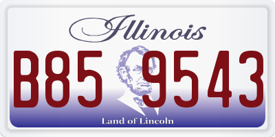 IL license plate B859543