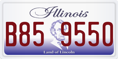 IL license plate B859550