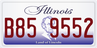 IL license plate B859552