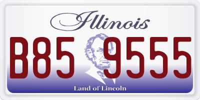 IL license plate B859555