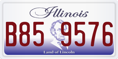 IL license plate B859576