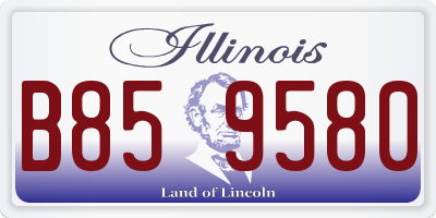 IL license plate B859580