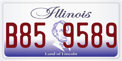 IL license plate B859589