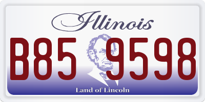 IL license plate B859598