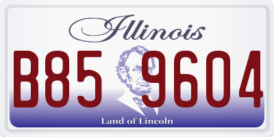 IL license plate B859604