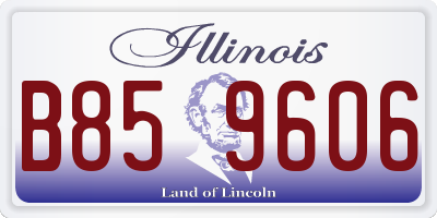 IL license plate B859606