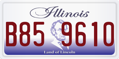IL license plate B859610