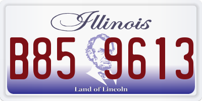 IL license plate B859613