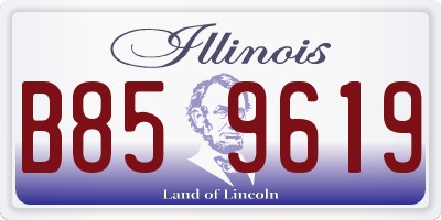 IL license plate B859619