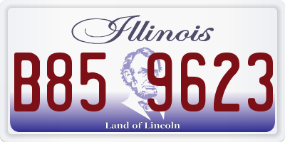 IL license plate B859623
