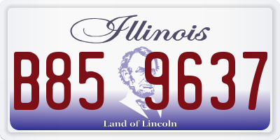 IL license plate B859637
