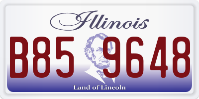 IL license plate B859648