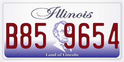 IL license plate B859654
