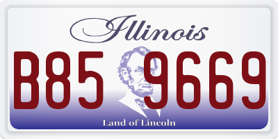 IL license plate B859669
