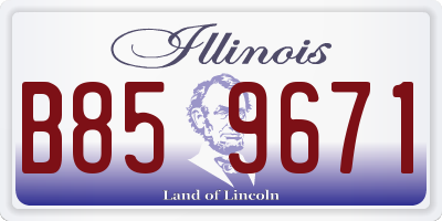 IL license plate B859671