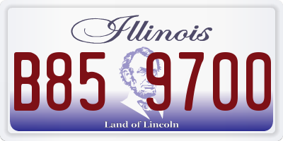 IL license plate B859700
