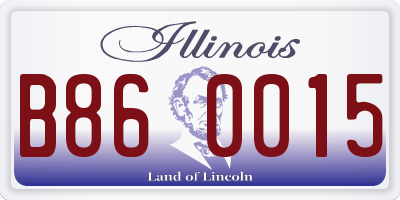 IL license plate B860015