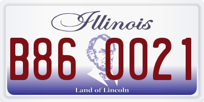 IL license plate B860021