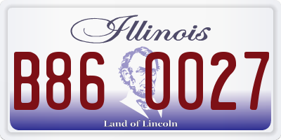 IL license plate B860027