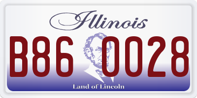IL license plate B860028