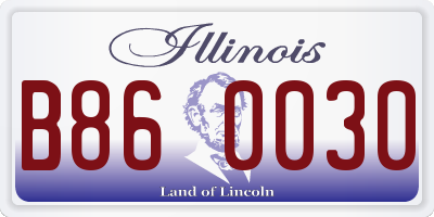 IL license plate B860030