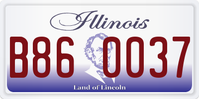 IL license plate B860037