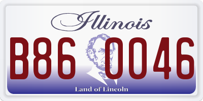 IL license plate B860046
