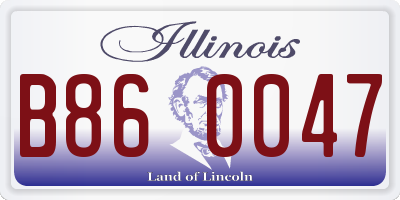 IL license plate B860047