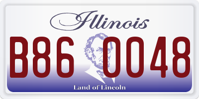 IL license plate B860048
